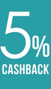 5% cashback