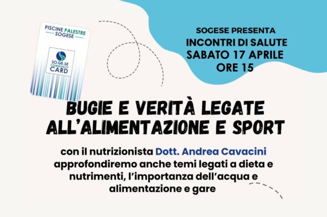 News sito – incontro con nutrizionista 27 Aprile